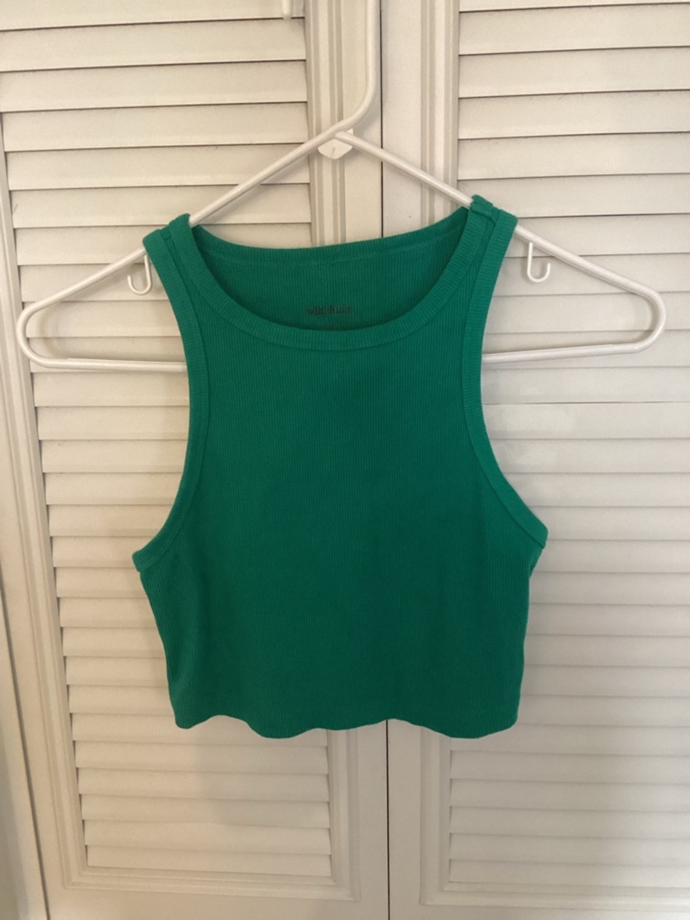 wild fable Green Ribbed Cropped Tank